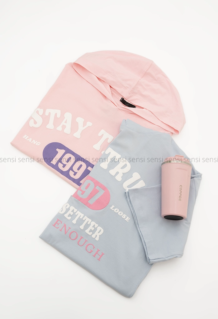 تیشرت باکسی کلاه دارکد1005439